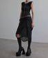 Wave Line Patchwork Skirt
